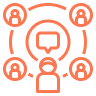 seamless communications orange symbol