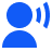voice symbol blue
