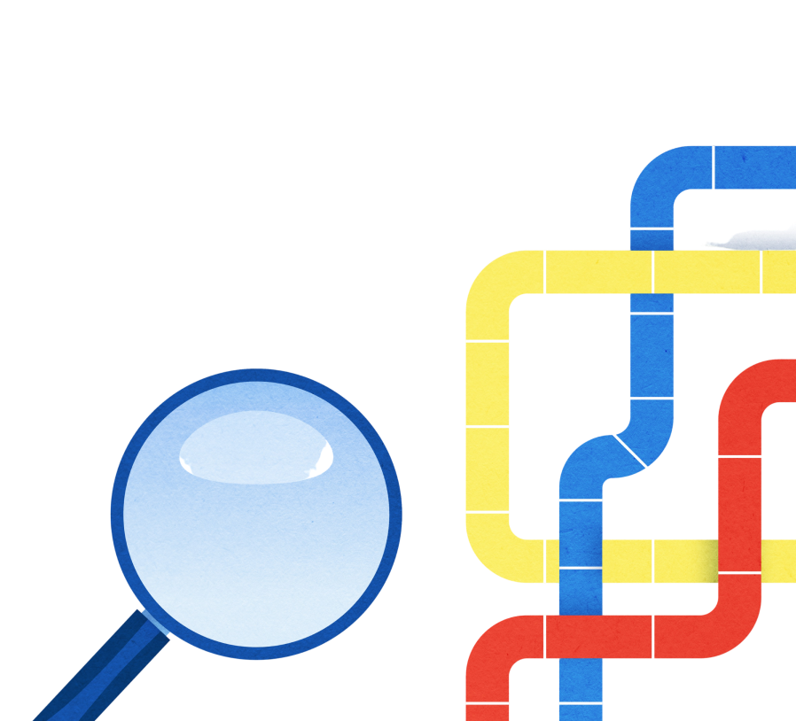 magnify glass illustration