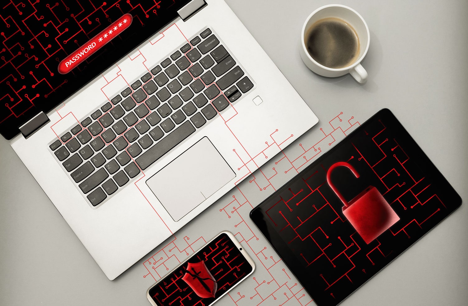 ransomware attack across multiple devices