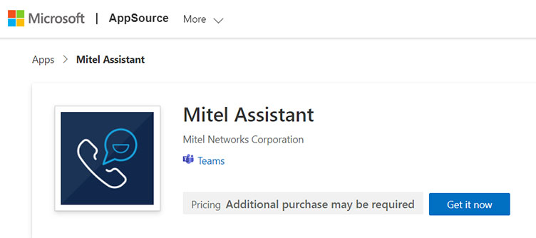 Mitel Assistant in app store